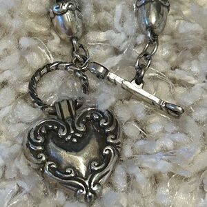 Brighton Silver Heart Necklace Retired